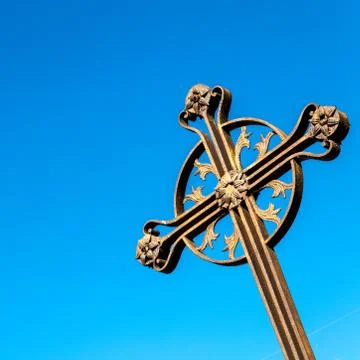A cross on the sky Stock Photos