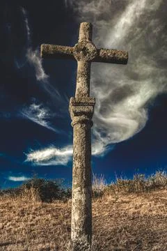 Cross to the sky Stock Photos