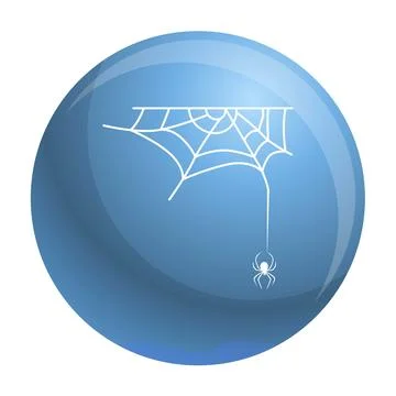 Cross spider web icon, simple style Stock Illustration