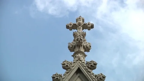 The Cross on St. Patrick's Cathedral, New York City Video stock 71519661