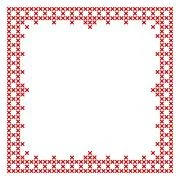 Cross Stitch Border Frame Pattern, Perfect for Christmas Banner