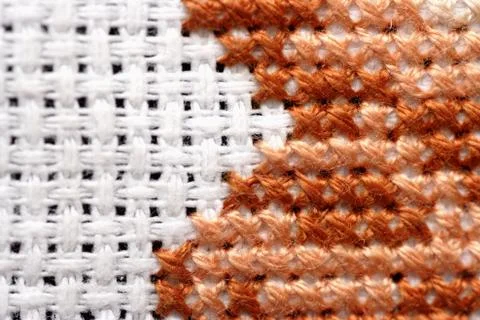 Cross-Stitch close-up Stock Photos