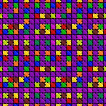Cross-stitch - colorful seamless pattern.  Stock Illustration