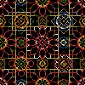 Cross stitch for decoupage. Stock Illustration