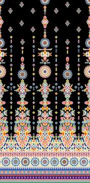 Cross Stitch Embroidery. Ethnic Patterns. Geometric Ethnic Indian pattern. .. Stock Illustration