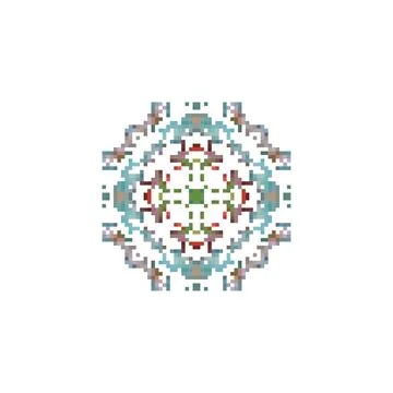 Cross stitch embroidery. Patchwork pattern. Vector illustration. 스톡 일러스트