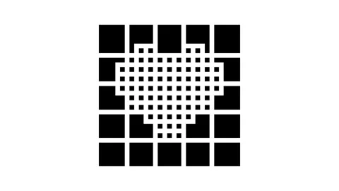 Cross stitch pattern embroidery hobby glyph icon animation Stock Footage 326154405