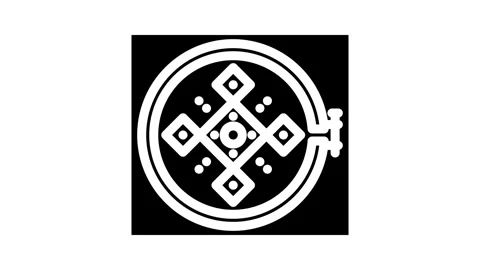 Cross stitch pattern embroidery hobby glyph icon animation Stock Footage 326741786