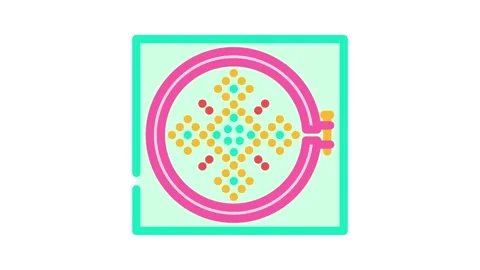 Cross stitch pattern embroidery hobby color icon animation Stock Footage 327265575