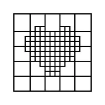 Cross stitch pattern embroidery hobby line icon vector illustration Stock Illustration