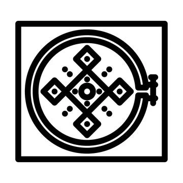 Cross stitch pattern embroidery hobby line icon vector illustration Stock Illustration