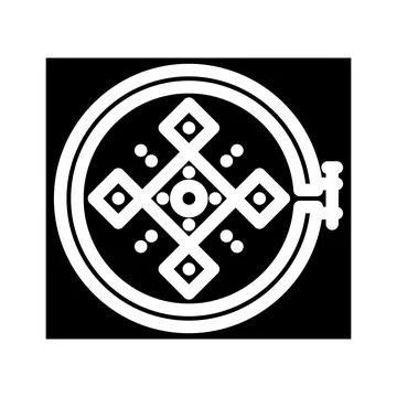 Cross stitch pattern embroidery hobby glyph icon vector illustration Stock Illustration