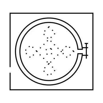 Cross stitch pattern embroidery hobby line icon vector illustration Stock Illustration