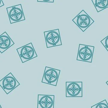 Cross stitch pattern embroidery hobby line vector seamless pattern Stock Illustration