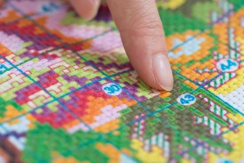 Cross stitch Foto stock