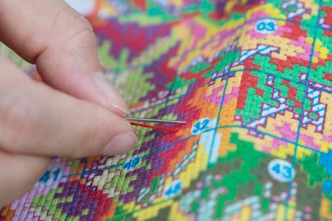 Cross stitch Foto stock