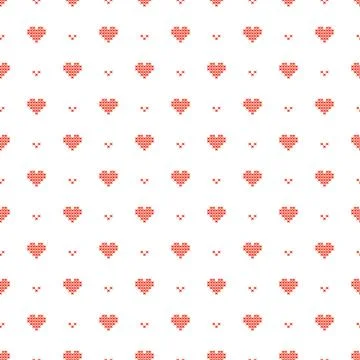 Cross stitch seamless vector pattern Stock Illustration