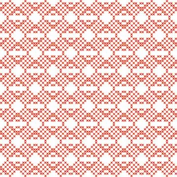 Cross stitch seamless vector pattern Stock Illustration