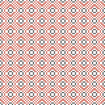 Cross stitch seamless vector pattern Illustrazione stock