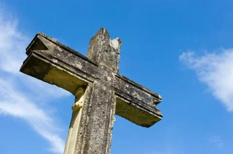 Cross of stone Stock Photos
