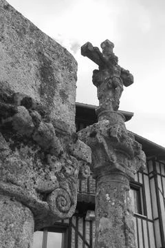 Cross of stone Stock Photos