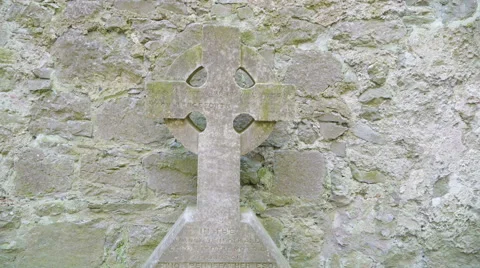 The cross stonehenge with scriptures written Stock Footage 68941314