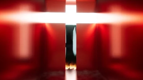Cross strip with red background Stock Footage 249492899