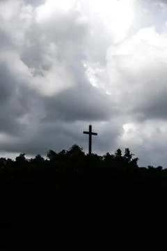 Cross with strom Stock Photos