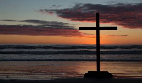 Cross sun down Stock Photos