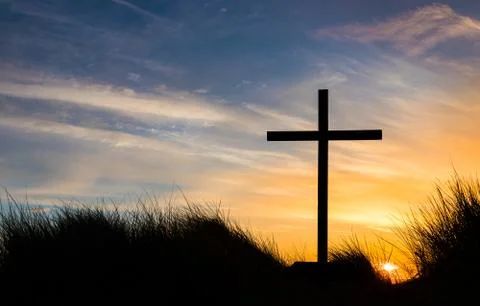 The Cross Sundown Stock Photos