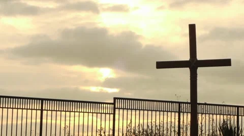 Cross at Sunrise Stock-Footage 8985549