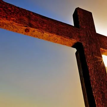 Cross at Sunrise Illustrazione stock