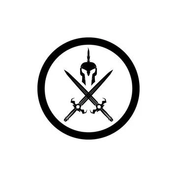 Cross swords icon flat. Simple vector symbol and bonus icon Stock Illustration