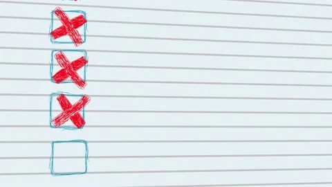 Cross symbol animation on white background, Wrong Symbol in Motion graphic. Stock Footage 197320466