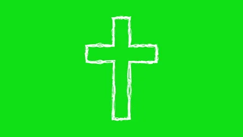 Cross symbol hand-drawn scribble animation. Pen marker doodle style. Sketch.. Stock Footage 340239367