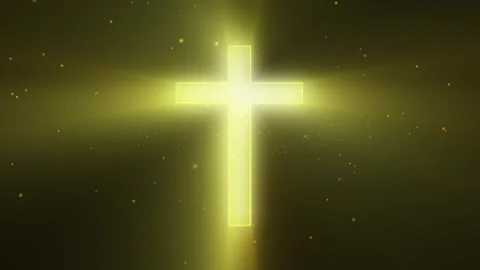 Cross Symbol with Light Ray Stock Footage 316282960