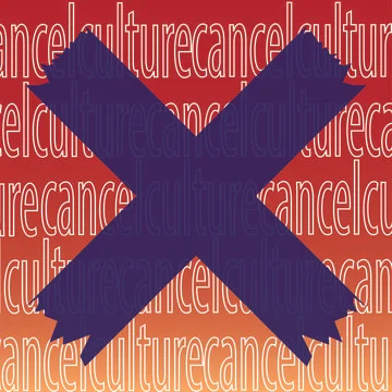 A cross with text CANCEL CULTURE Stock Illustration