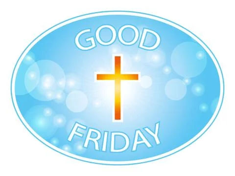 Cross with text Good Friday banner Stock Illustration