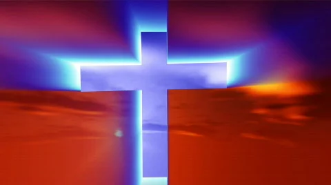 Cross with time lapse clouds Stock-Footage 331283