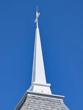 Cross on top of chapel 스톡 사진