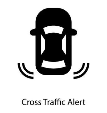 Cross Traffic Alert Stock Illustration