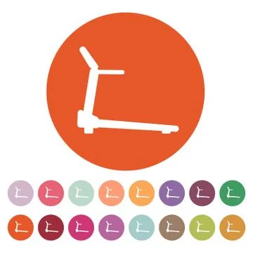 Cross trainer machine icon. Running symbol Stock Illustration