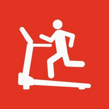 Cross trainer machine icon. Running symbol Stock Illustration