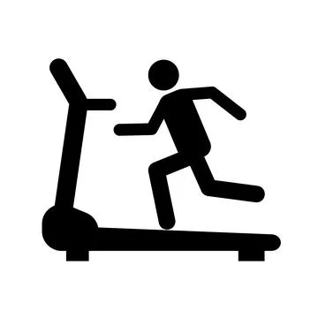 Cross trainer machine icon on white background. training sign. running symbol Stock Illustration