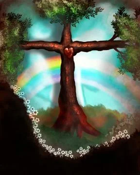 Cross Tree Stock-Illustration