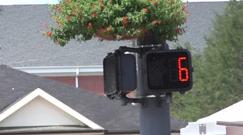 Cross Walk Countdown Stock Footage 41667385