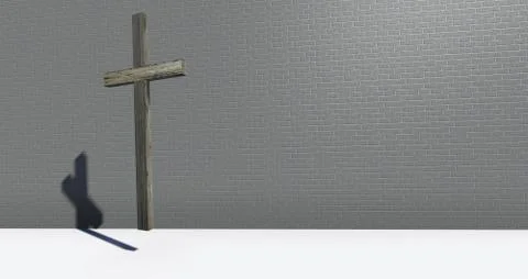 Cross on the wall Stock Illustration