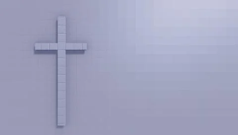 Cross on the wall Stock Illustration