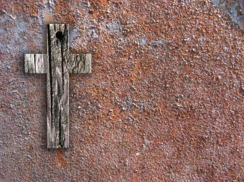 Cross on the wall Stock Illustration