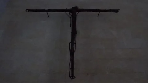 Cross on the wall inside Cathedral Basilica, Intramuros, Manila, Philippines Stock-Footage 202155263